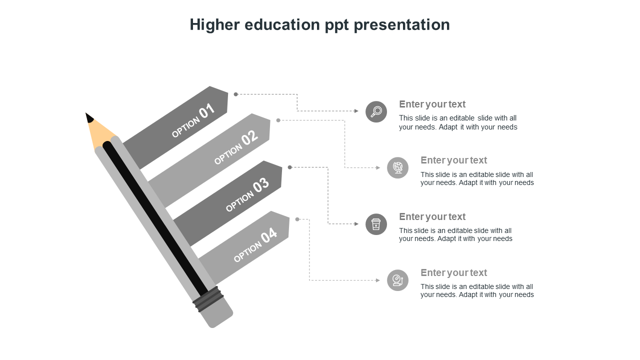Higher Education PPT Presentation-Grey